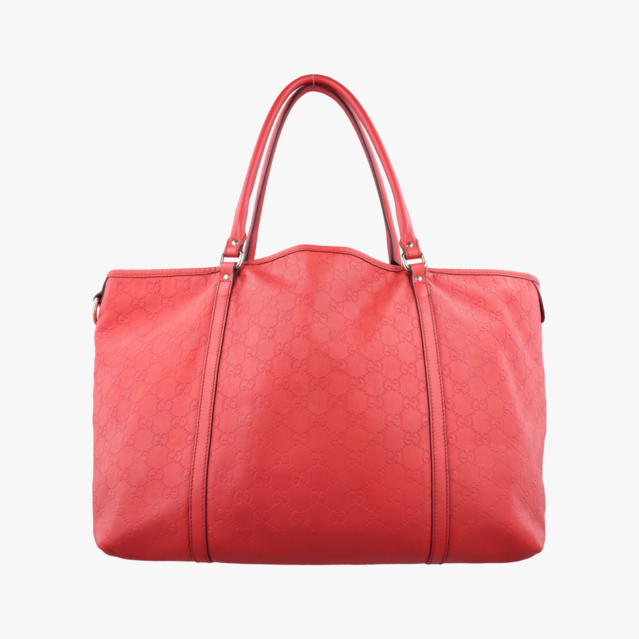 Pre-owned Gucci guccissima Red Leather 265696 handbag | stylenewstar