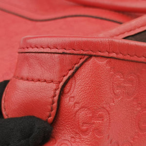 Pre-owned Gucci guccissima Red Leather 265696 handbag | stylenewstar
