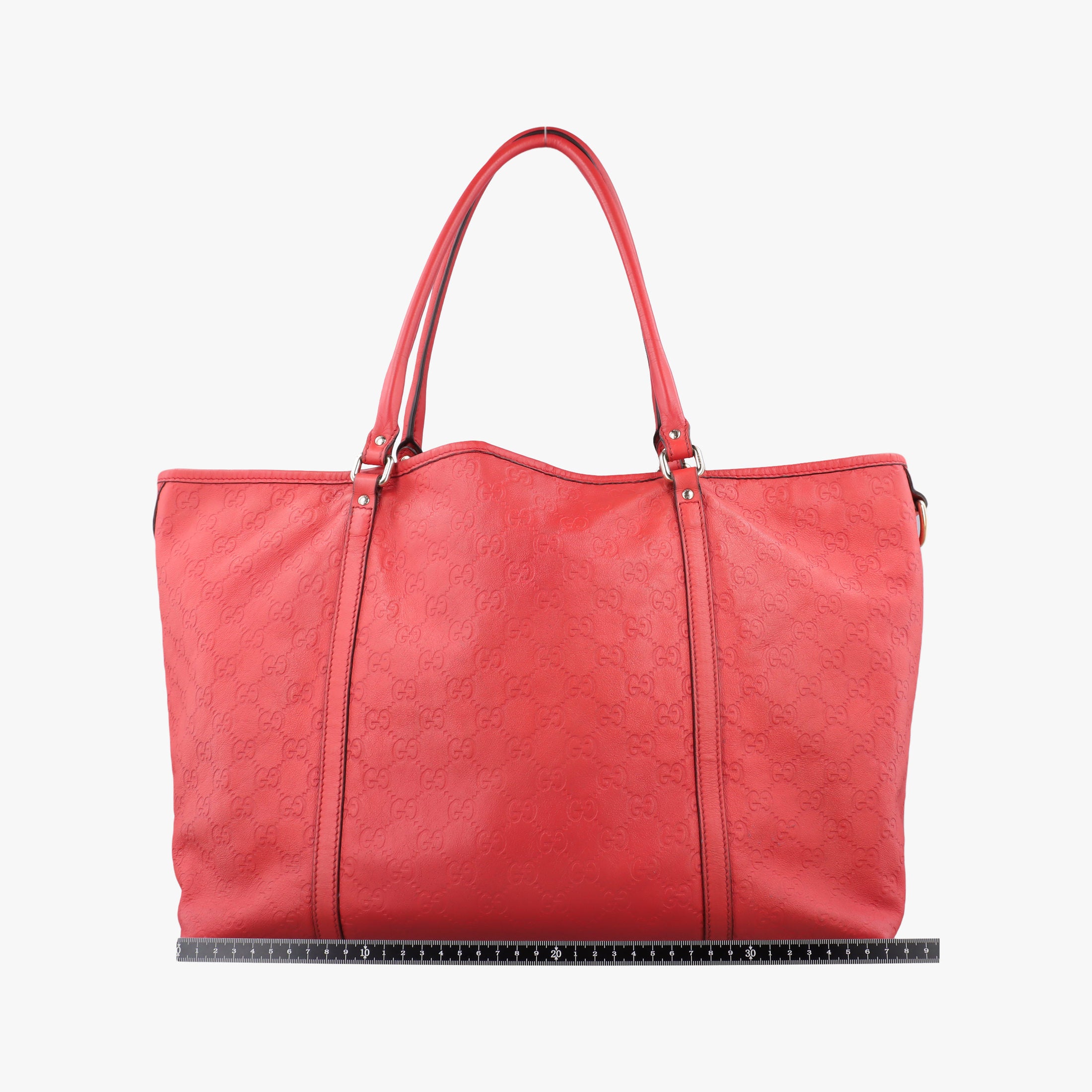 Pre-owned Gucci guccissima Red Leather 265696 handbag | stylenewstar