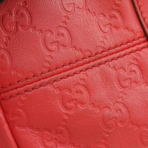 Pre-owned Gucci guccissima Red Leather 265696 handbag | stylenewstar