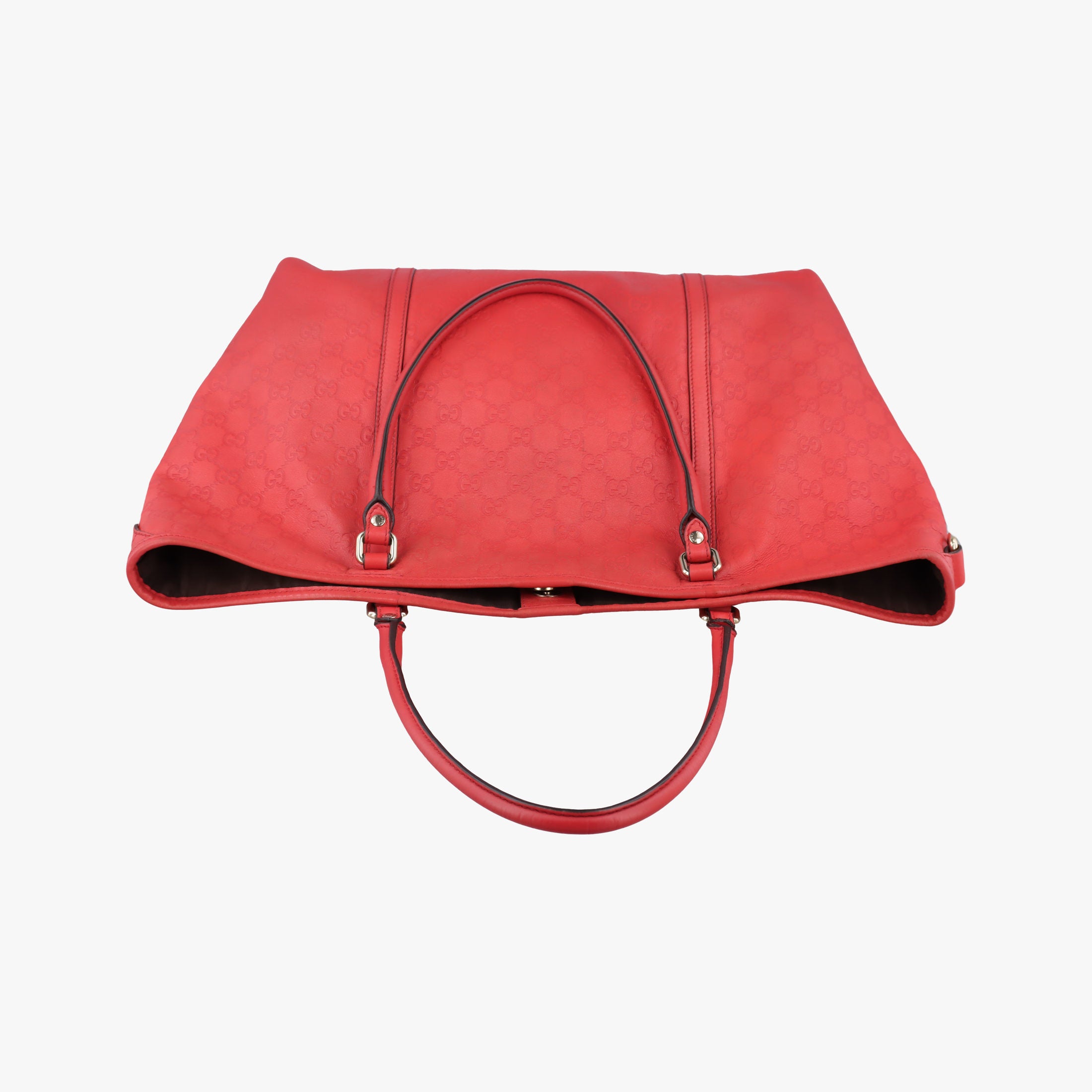 Pre-owned Gucci guccissima Red Leather 265696 handbag | stylenewstar