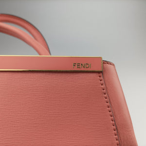 Pre-owned Fendi Petite 2 JOURS Pink Leather 8BH253 shoulderbag | stylenewstar