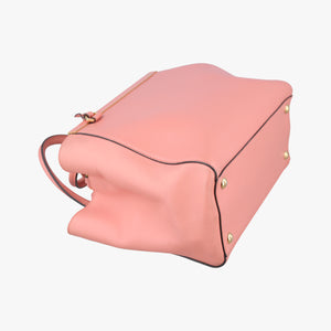 Pre-owned Fendi Petite 2 JOURS Pink Leather 8BH253 shoulderbag | stylenewstar