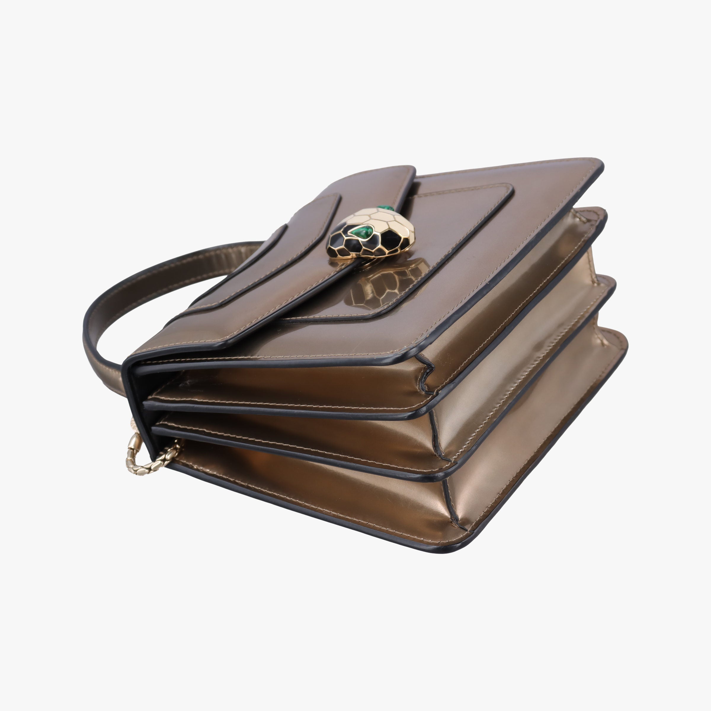 Pre-owned Bvlgari SERPENTI FOREVER Golden Enamel  shoulderbag | stylenewstar