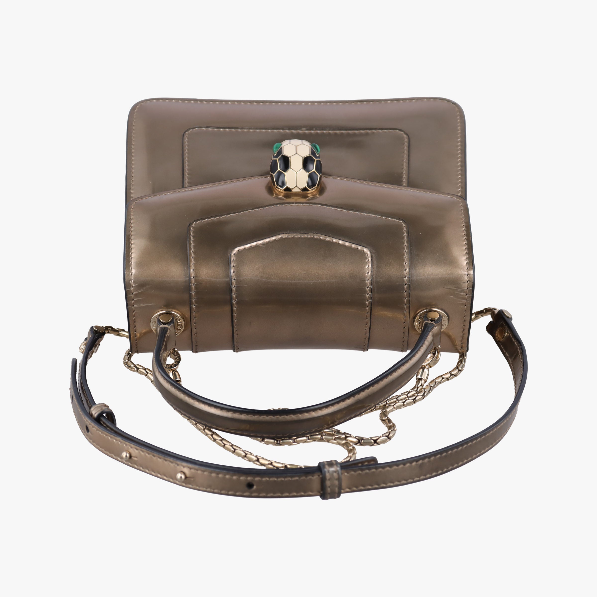 Pre-owned Bvlgari SERPENTI FOREVER Golden Enamel  shoulderbag | stylenewstar