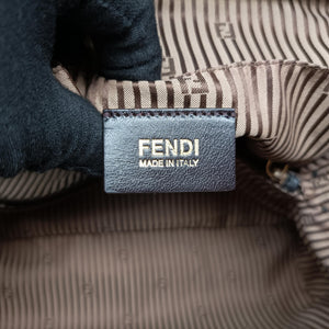 Pre-owned Fendi Chameleon Coral Red×Light Gray×Black  Leather 8BL114 handbag | stylenewstar