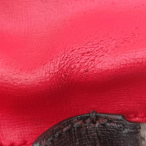 Pre-owned Fendi Chameleon Coral Red×Light Gray×Black  Leather 8BL114 handbag | stylenewstar