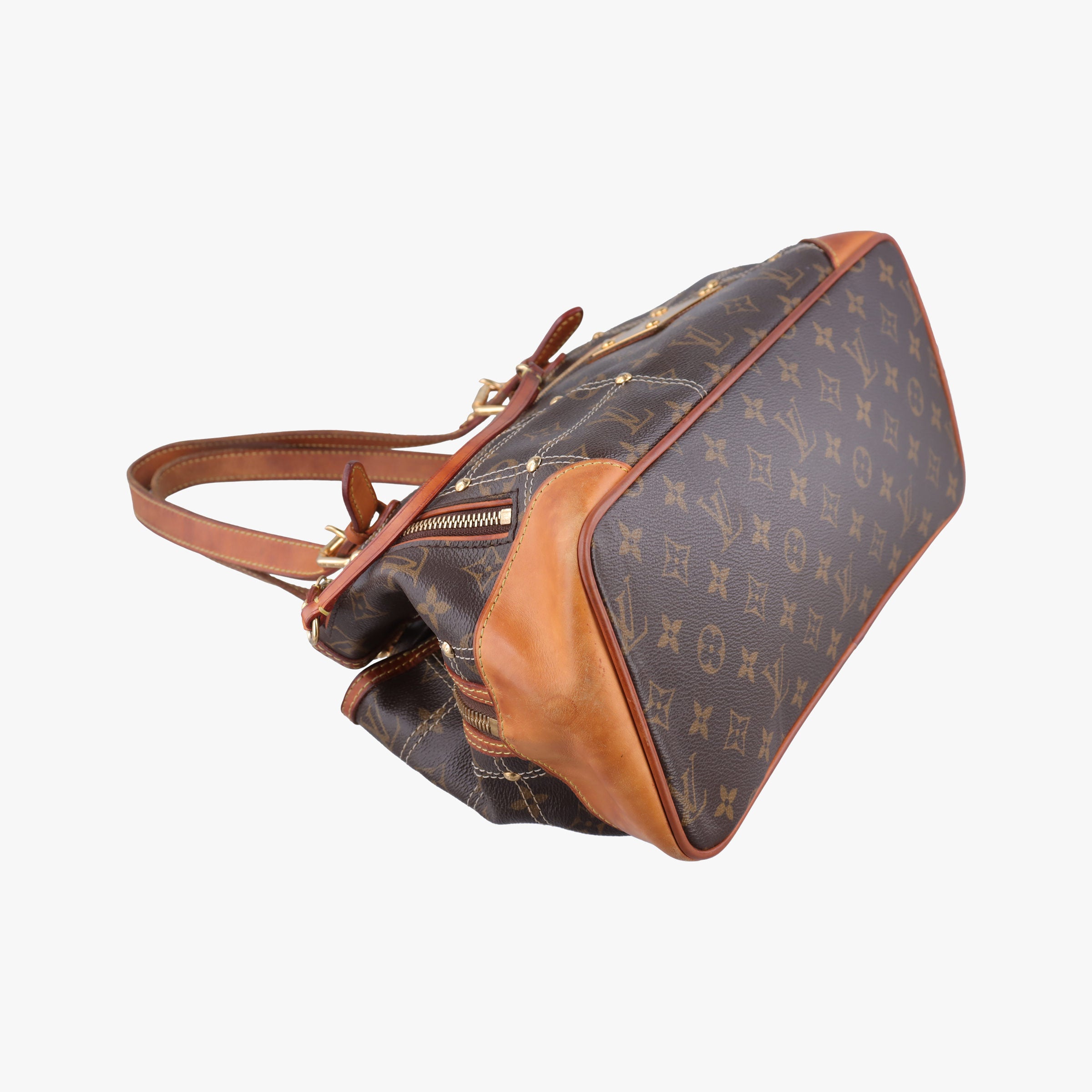 Secondhand Louis Vuitton Monogram Rivet Brown Monogram Canvas M40140 shoulderbag | stylenewstar