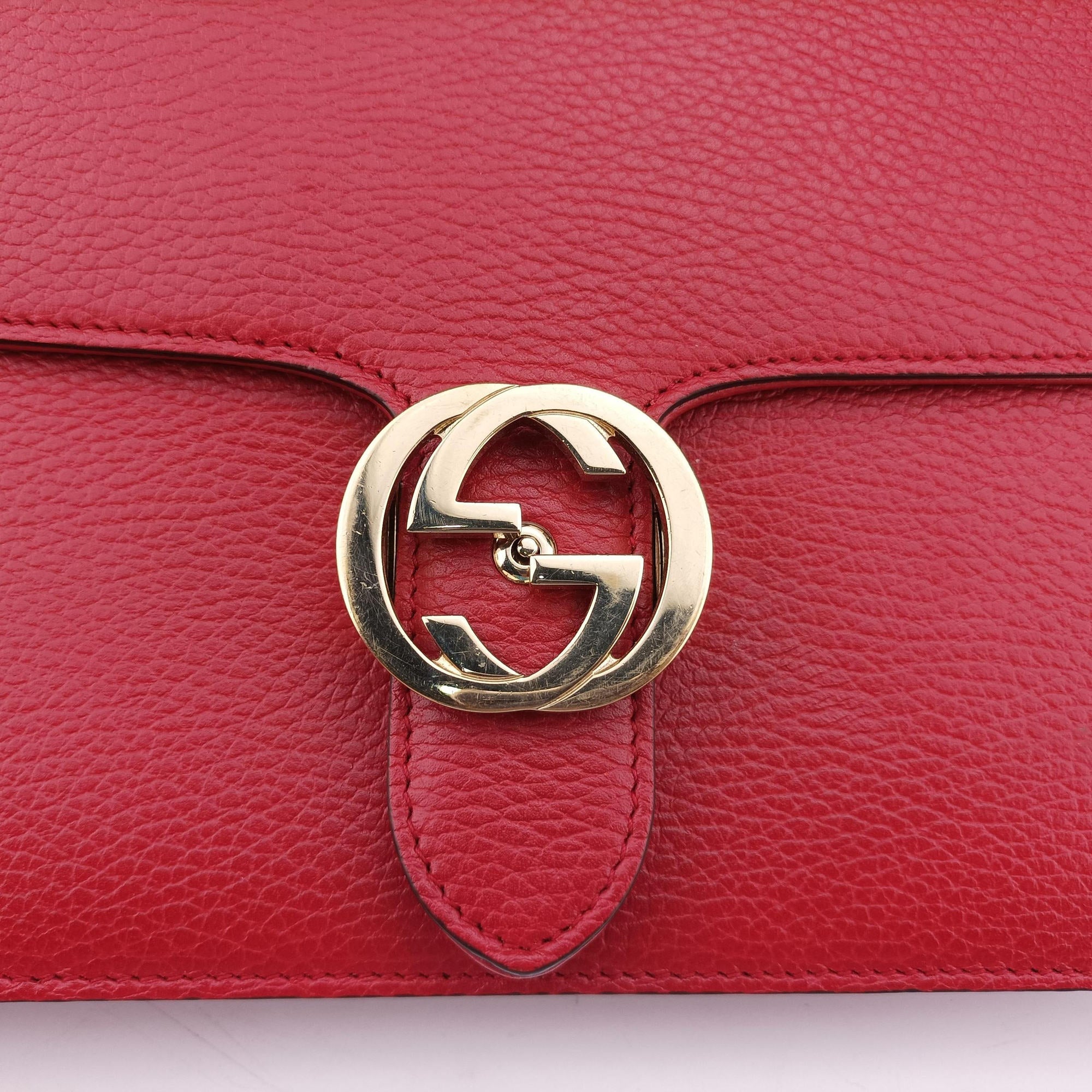 Secondhand Gucci Interlocking G Red Leather 510303 shoulderbag | stylenewstar