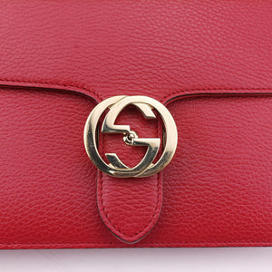 Secondhand Gucci Interlocking G Red Leather 510303 shoulderbag | stylenewstar