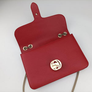 Secondhand Gucci Interlocking G Red Leather 510303 shoulderbag | stylenewstar