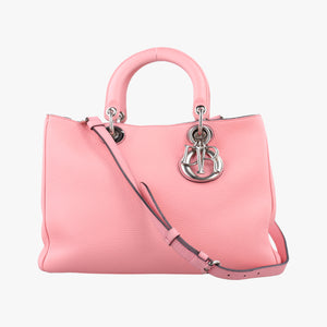Pre-owned Christian Dior Diorissimo Pink Leather  shoulderbag | stylenewstar