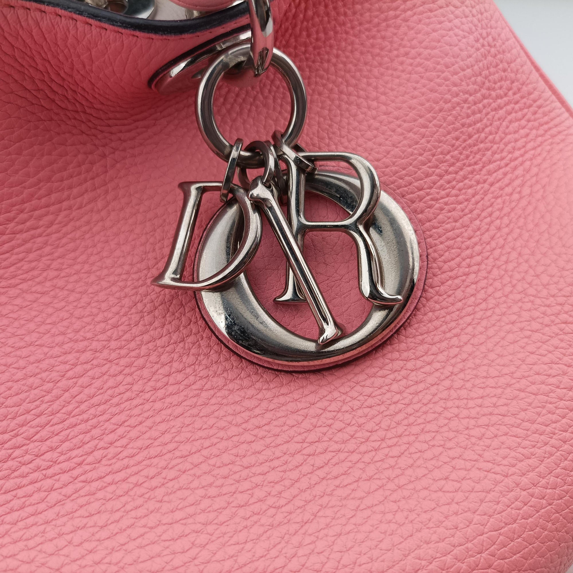Pre-owned Christian Dior Diorissimo Pink Leather  shoulderbag | stylenewstar