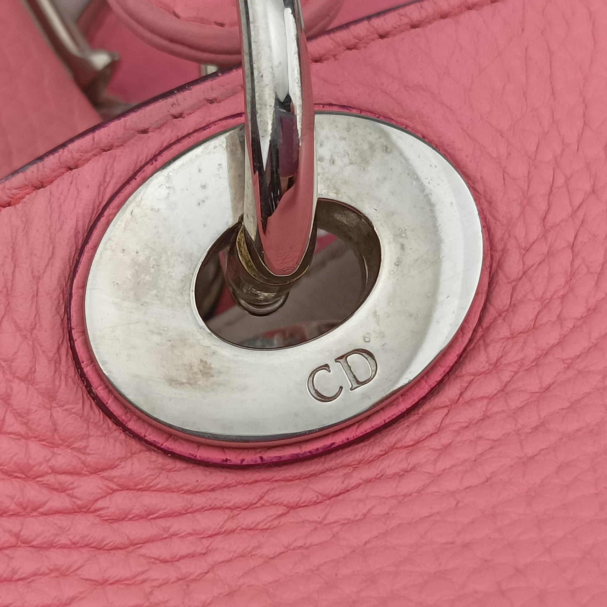 Pre-owned Christian Dior Diorissimo Pink Leather  shoulderbag | stylenewstar