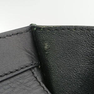 Pre-owned Celine Luggage Mini Shopper Green×black Leather  handbag | stylenewstar