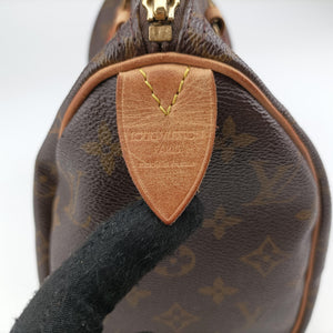 Pre-owned Louis Vuitton Speedy 25 BROWN Monogram Canvas M41528 handbag | stylenewstar