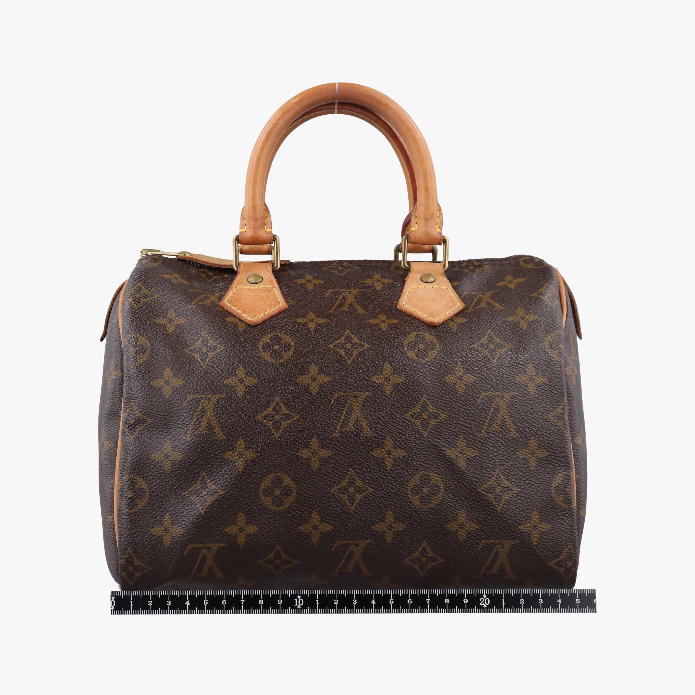 Pre-owned Louis Vuitton Speedy 25 BROWN Monogram Canvas M41528 handbag | stylenewstar
