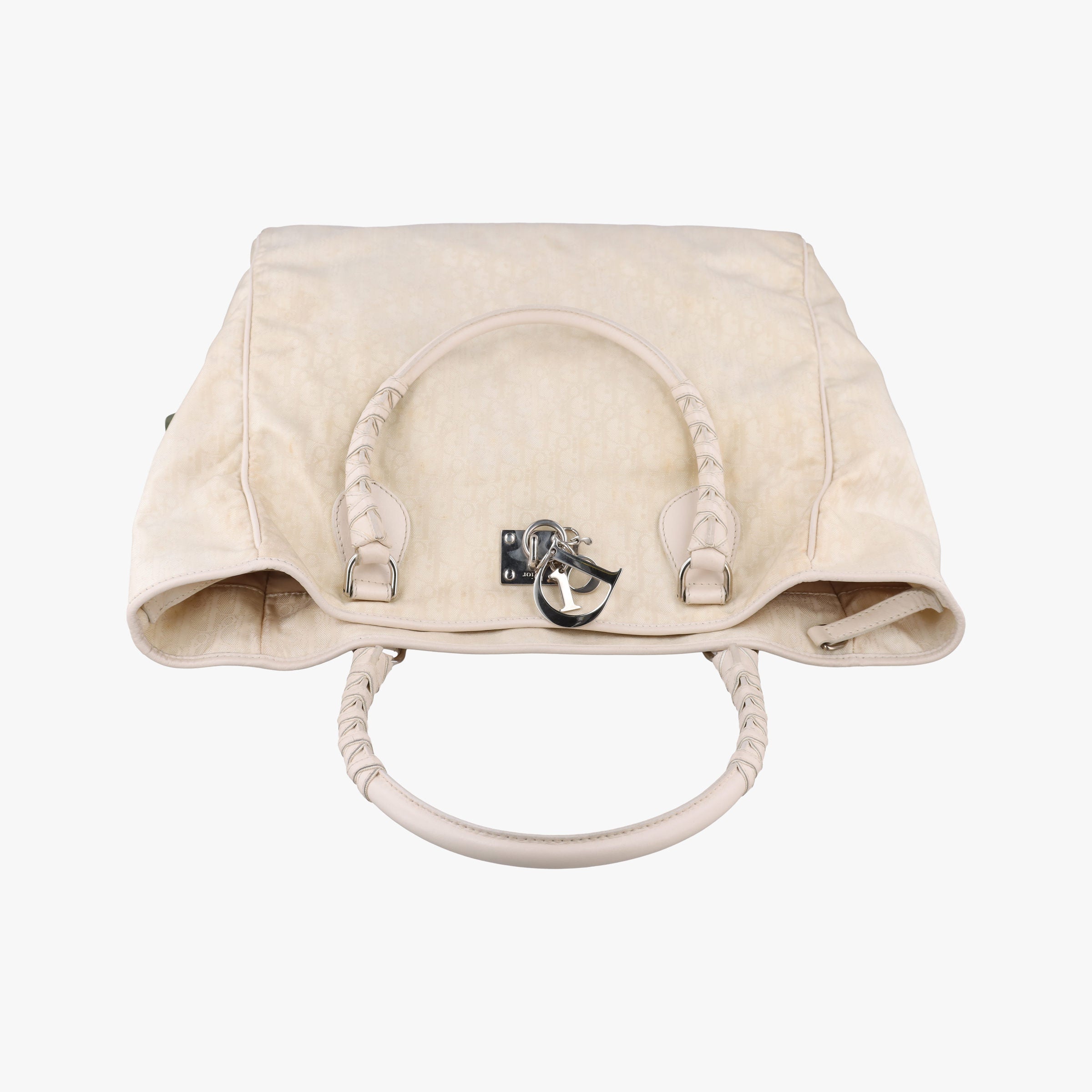 Secondhand Christian Dior Lovely Beige Diorissimo Canvas × Leather  handbag | stylenewstar