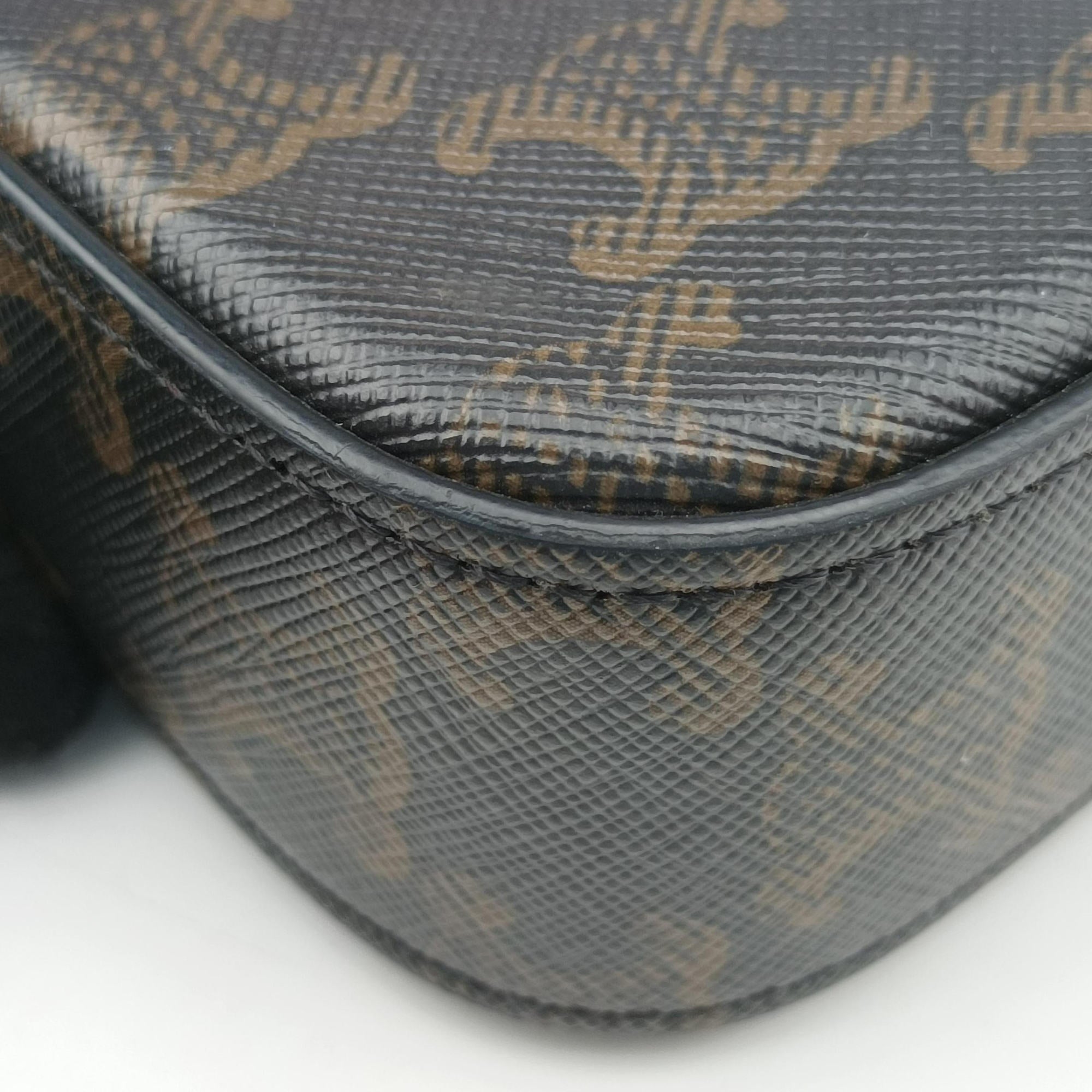 Pre-owned Celine Claude TRIOMPHE Brown PVC coated canvas  shoulderbag | stylenewstar