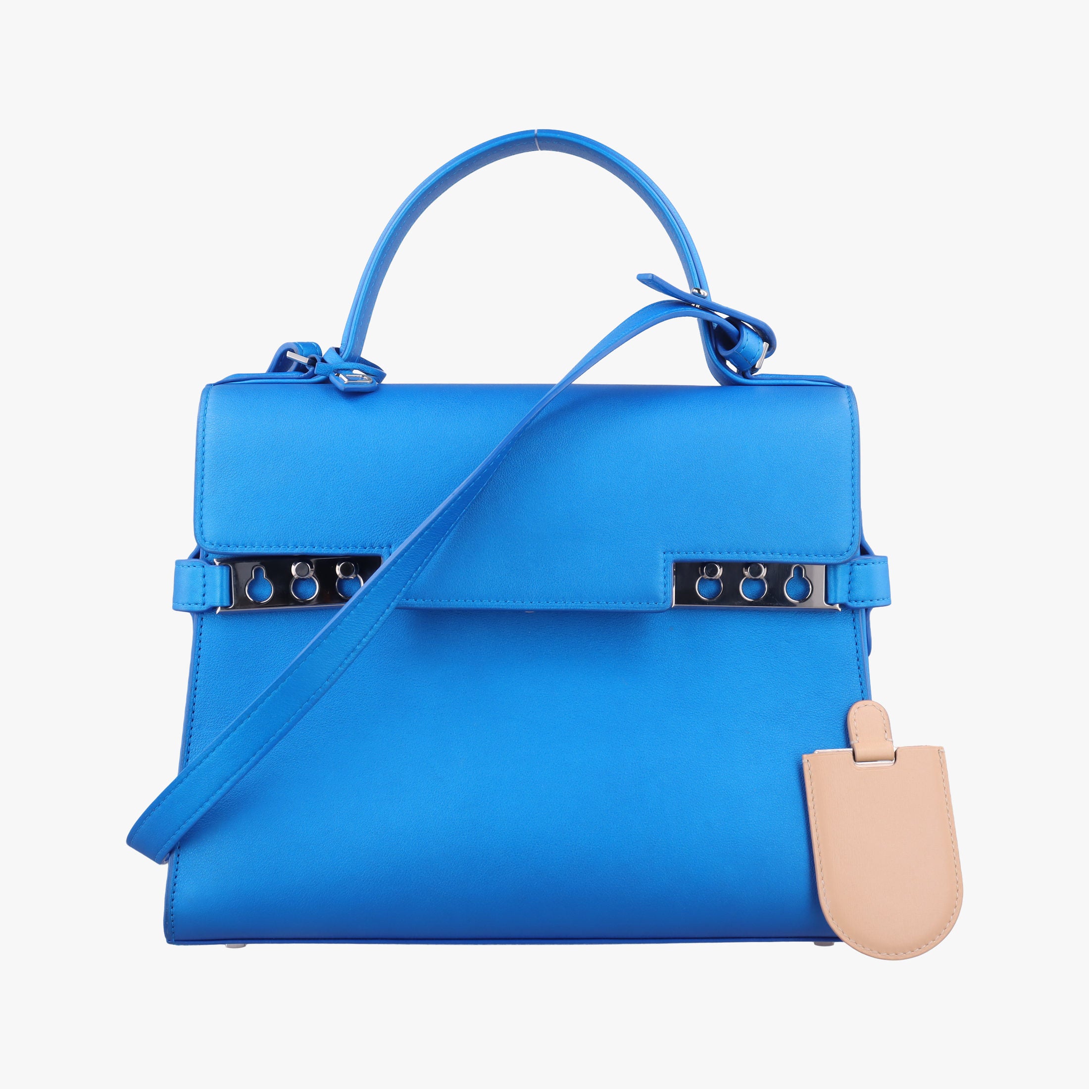 Secondhand Delvaux Tan pete Blue Leather  shoulderbag | stylenewstar