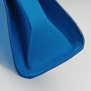 Secondhand Delvaux Tan pete Blue Leather  shoulderbag | stylenewstar