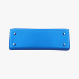 Secondhand Delvaux Tan pete Blue Leather  shoulderbag | stylenewstar