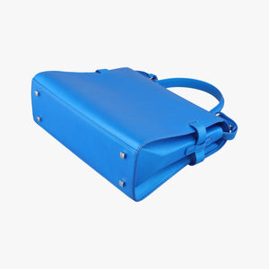 Secondhand Delvaux Tan pete Blue Leather  shoulderbag | stylenewstar