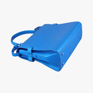 Secondhand Delvaux Tan pete Blue Leather  shoulderbag | stylenewstar
