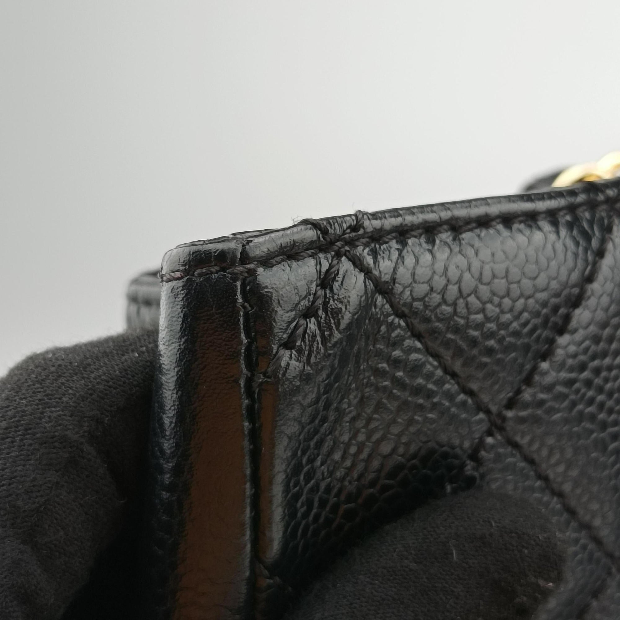 Pre-owned Chanel Matelasse Cocomark GST Black caviar skin A50995 shoulderbag | stylenewstar