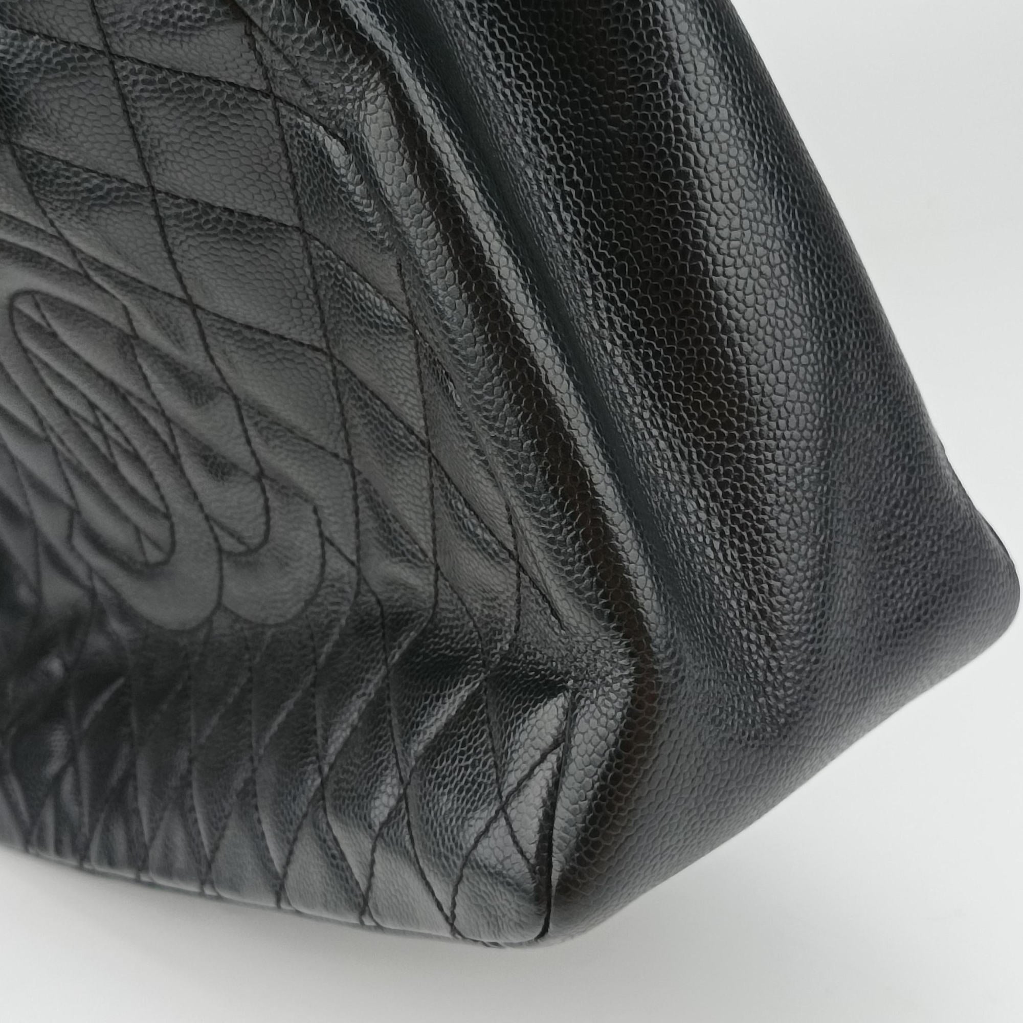 Pre-owned Chanel Matelasse Cocomark GST Black caviar skin A50995 shoulderbag | stylenewstar