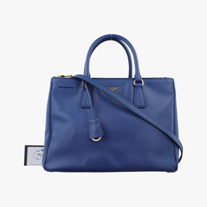 Pre-owned Prada Galleria Blue SAFFIANO Leather BN2274 shoulderbag | stylenewstar