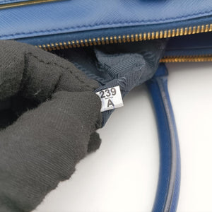 Pre-owned Prada Galleria Blue SAFFIANO Leather BN2274 shoulderbag | stylenewstar