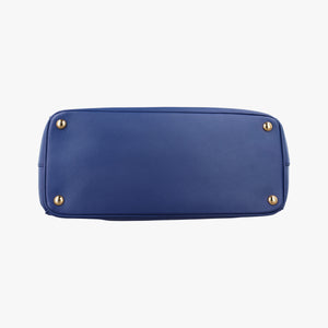 Pre-owned Prada Galleria Blue SAFFIANO Leather BN2274 shoulderbag | stylenewstar