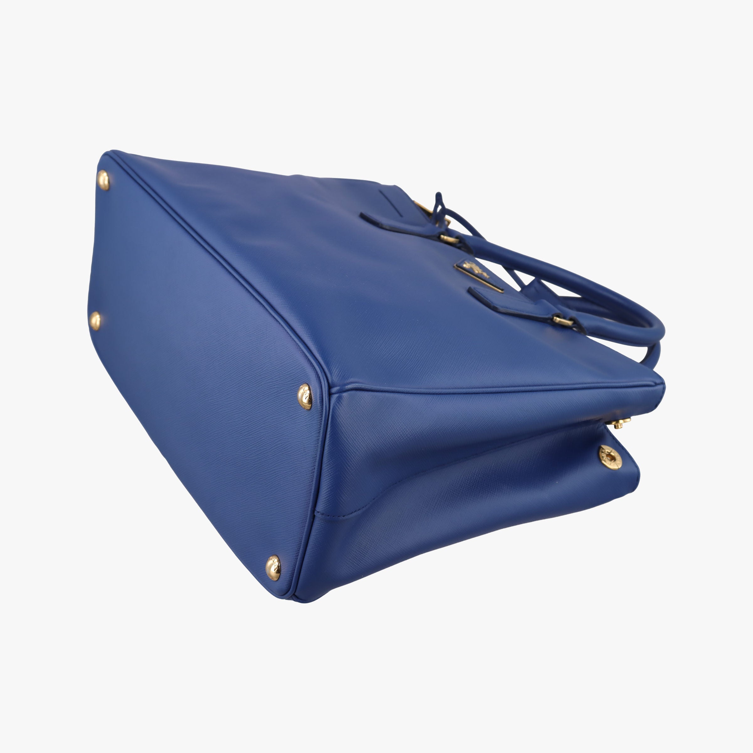 Pre-owned Prada Galleria Blue SAFFIANO Leather BN2274 shoulderbag | stylenewstar
