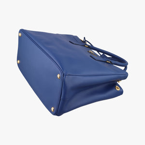 Pre-owned Prada Galleria Blue SAFFIANO Leather BN2274 shoulderbag | stylenewstar