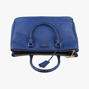 Pre-owned Prada Galleria Blue SAFFIANO Leather BN2274 shoulderbag | stylenewstar