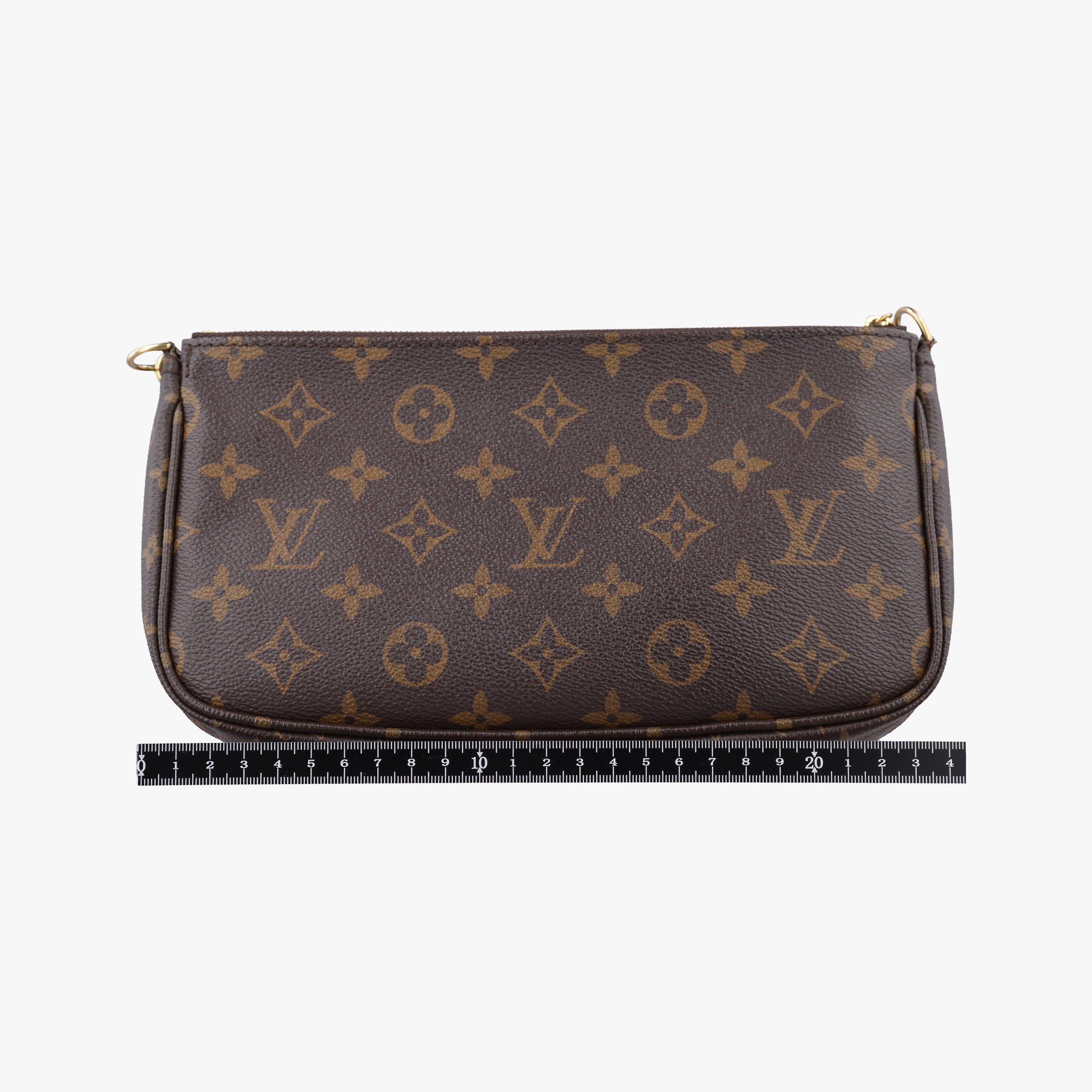 Secondhand Louis Vuitton MULTI POCHETTE ACCESSOIRES MARRON×ROSE CLAIRE Monogram Canvas M44840 shoulderbag | stylenewstar