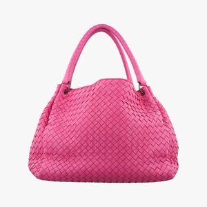 Pre-owned Bottega Veneta Parachute Intrecciato Rose lambskin  handbag | stylenewstar