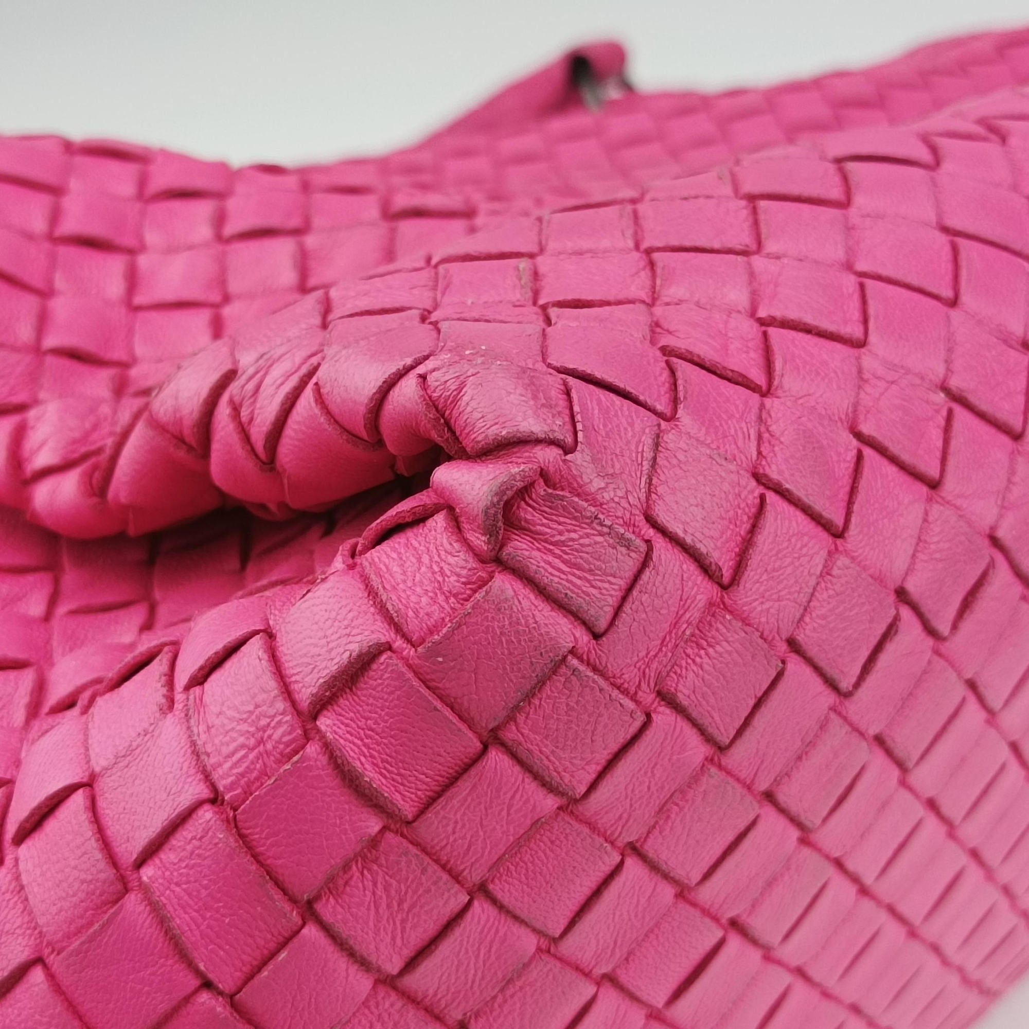 Pre-owned Bottega Veneta Parachute Intrecciato Rose lambskin  handbag | stylenewstar