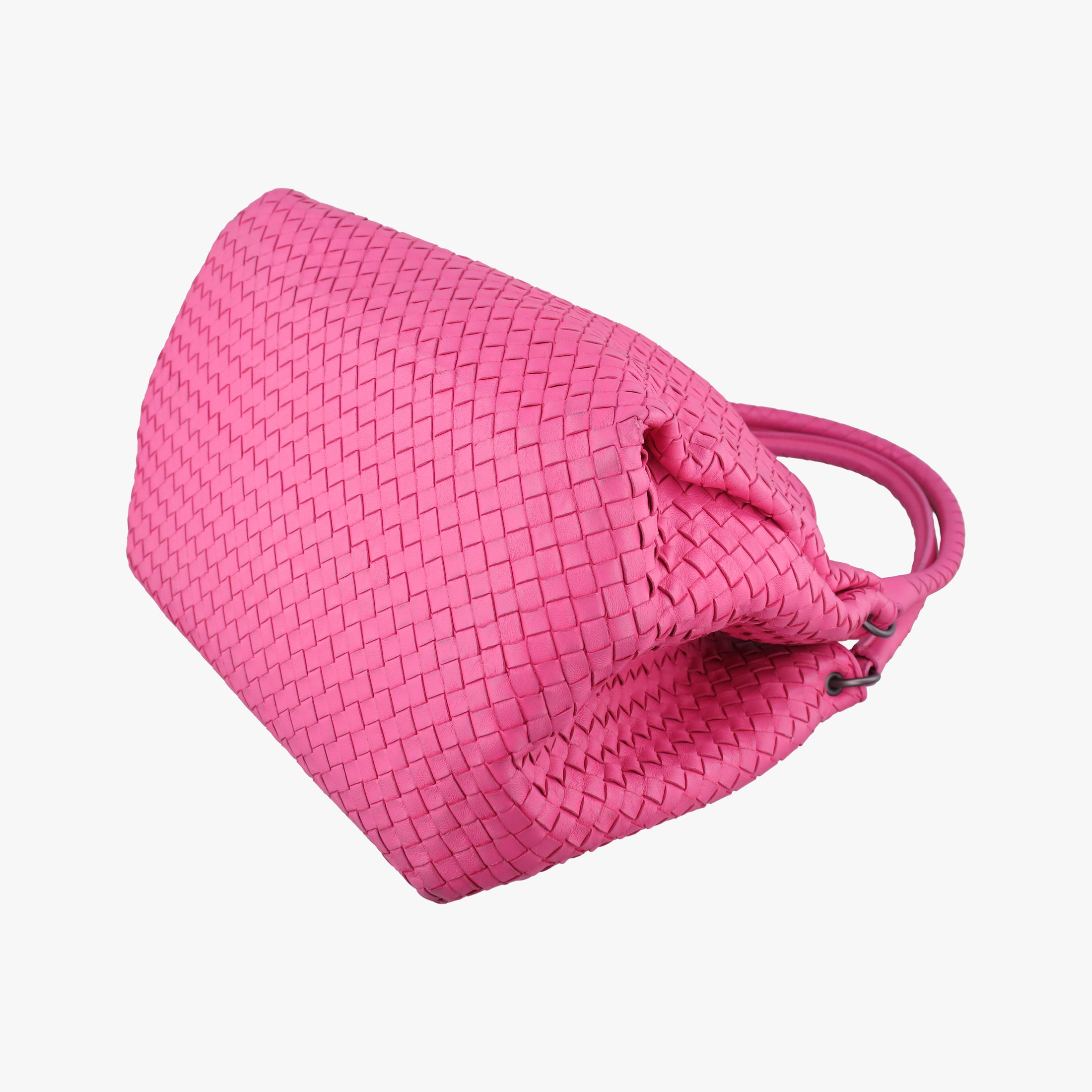 Pre-owned Bottega Veneta Parachute Intrecciato Rose lambskin  handbag | stylenewstar