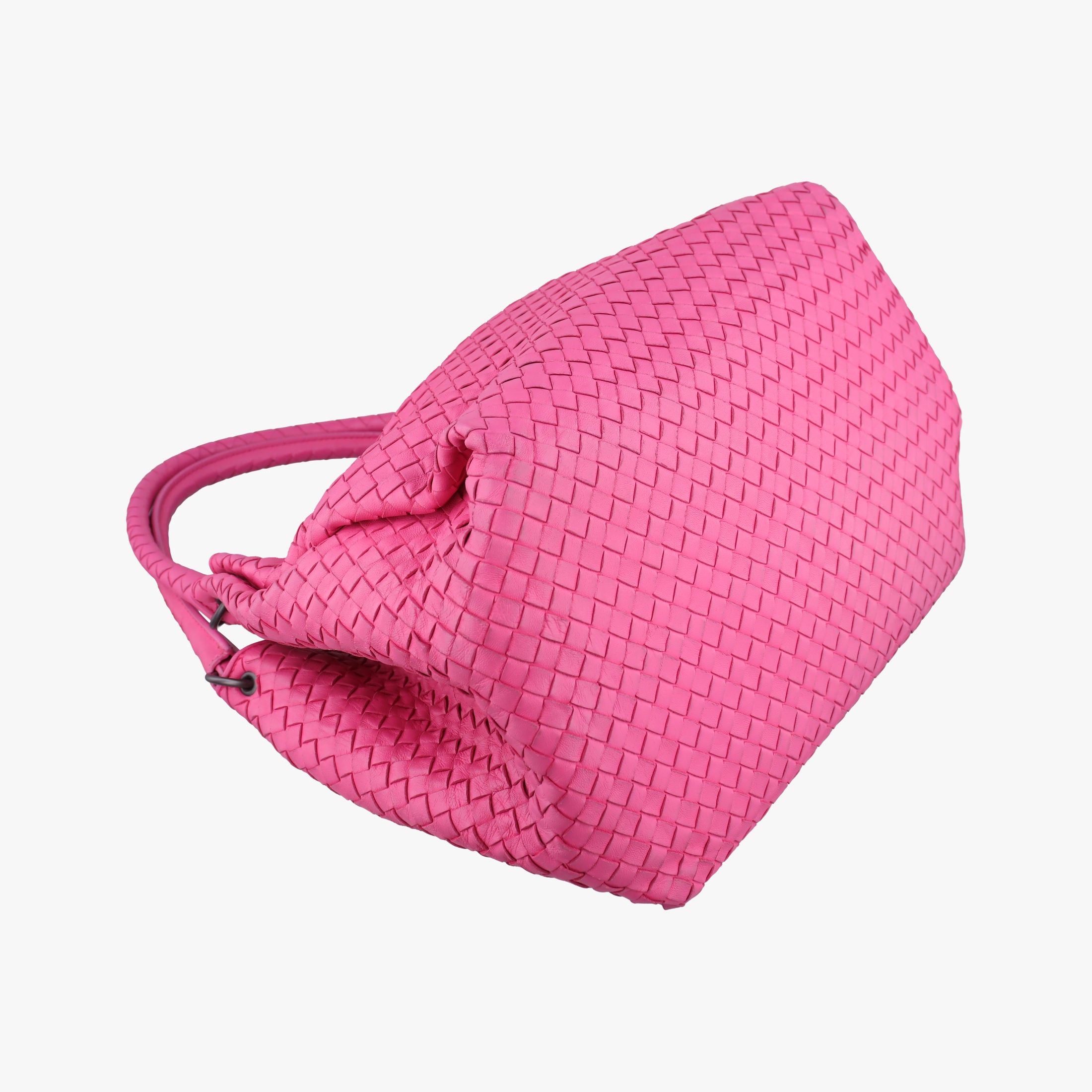 Pre-owned Bottega Veneta Parachute Intrecciato Rose lambskin  handbag | stylenewstar