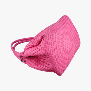 Pre-owned Bottega Veneta Parachute Intrecciato Rose lambskin  handbag | stylenewstar