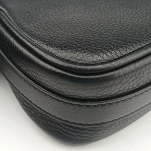 Secondhand Christian Dior D Pendant Black Leather  shoulderbag | stylenewstar