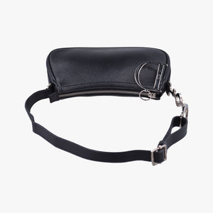 Secondhand Christian Dior D Pendant Black Leather  shoulderbag | stylenewstar