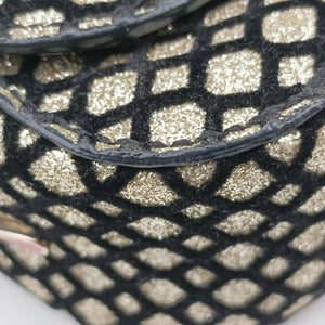 Pre-owned Christian Louboutin Glitter Accent Sweet Charity Black×Gold Leather×Patent  shoulderbag | stylenewstar