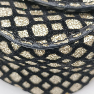 Pre-owned Christian Louboutin Glitter Accent Sweet Charity Black×Gold Leather×Patent  shoulderbag | stylenewstar