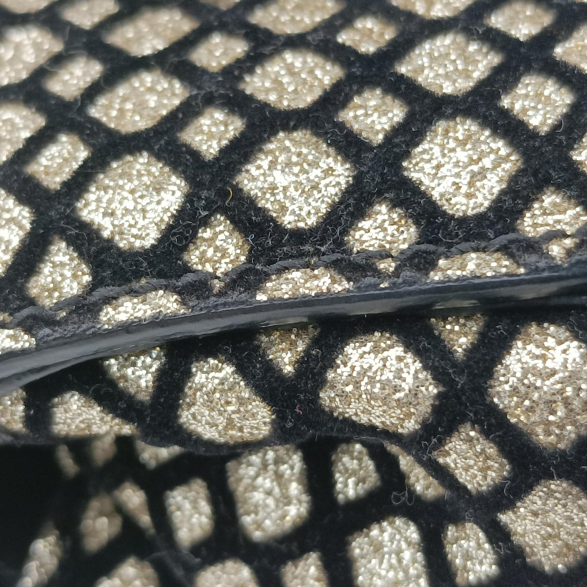Pre-owned Christian Louboutin Glitter Accent Sweet Charity Black×Gold Leather×Patent  shoulderbag | stylenewstar