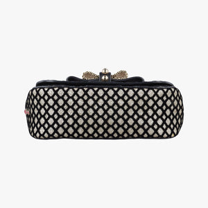 Pre-owned Christian Louboutin Glitter Accent Sweet Charity Black×Gold Leather×Patent  shoulderbag | stylenewstar