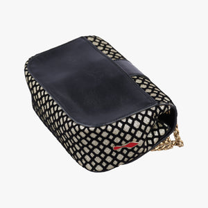 Pre-owned Christian Louboutin Glitter Accent Sweet Charity Black×Gold Leather×Patent  shoulderbag | stylenewstar
