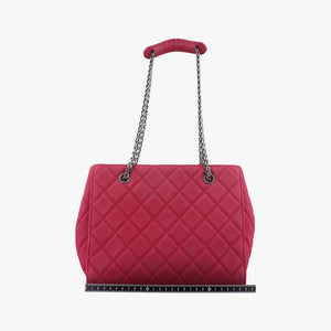 Pre-owned Chanel Coco Mark Pink Leather A66122 handbag | stylenewstar